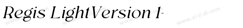 Regis LightVersion 1字体转换